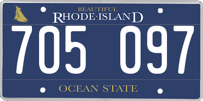 RI license plate 705097