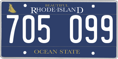 RI license plate 705099