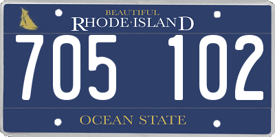 RI license plate 705102