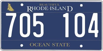 RI license plate 705104