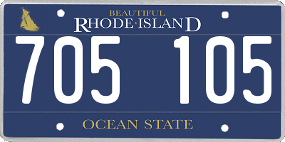 RI license plate 705105