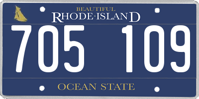 RI license plate 705109
