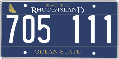 RI license plate 705111