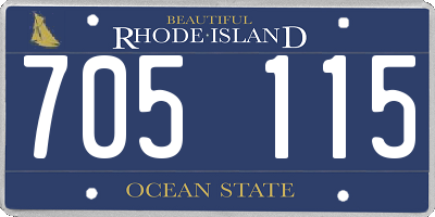 RI license plate 705115