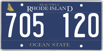 RI license plate 705120