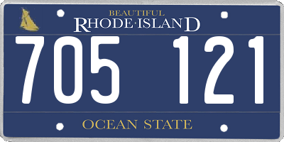 RI license plate 705121
