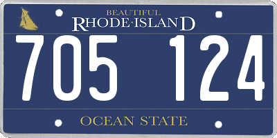RI license plate 705124