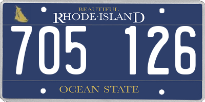 RI license plate 705126