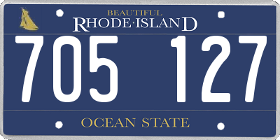 RI license plate 705127