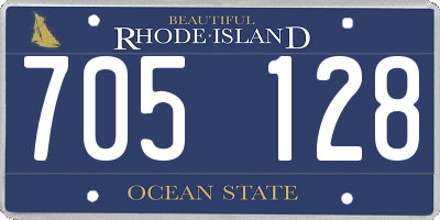 RI license plate 705128