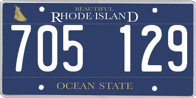 RI license plate 705129