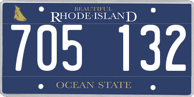 RI license plate 705132