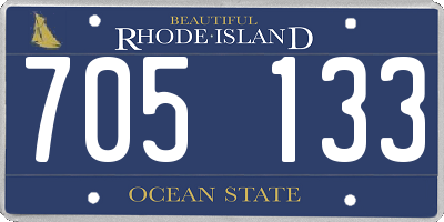 RI license plate 705133