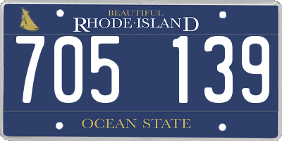 RI license plate 705139
