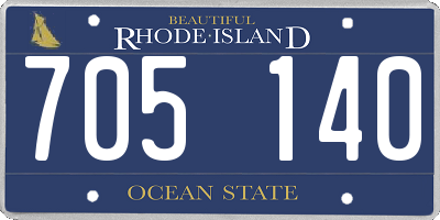RI license plate 705140