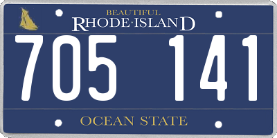 RI license plate 705141