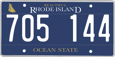 RI license plate 705144