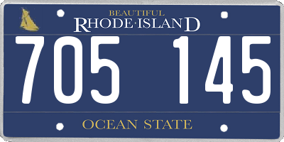 RI license plate 705145
