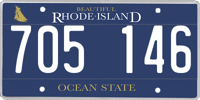 RI license plate 705146
