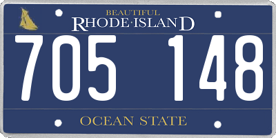 RI license plate 705148