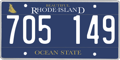 RI license plate 705149