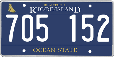 RI license plate 705152