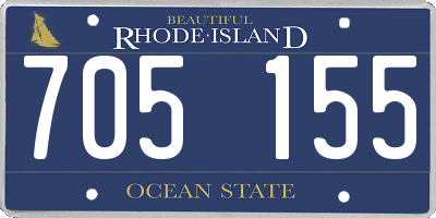 RI license plate 705155