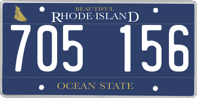 RI license plate 705156