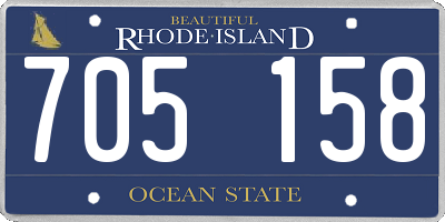 RI license plate 705158