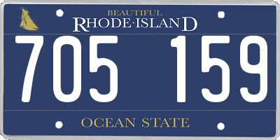 RI license plate 705159