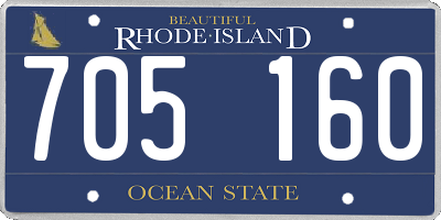 RI license plate 705160