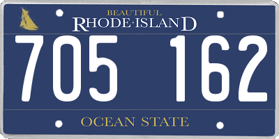 RI license plate 705162