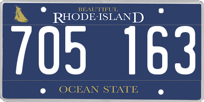 RI license plate 705163