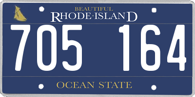 RI license plate 705164