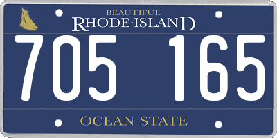 RI license plate 705165