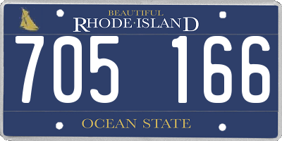RI license plate 705166