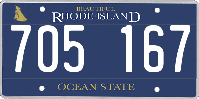 RI license plate 705167