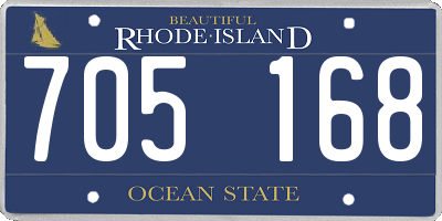 RI license plate 705168