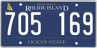 RI license plate 705169