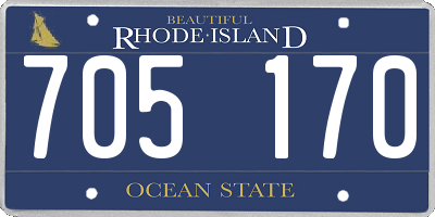 RI license plate 705170