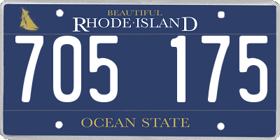 RI license plate 705175