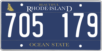RI license plate 705179