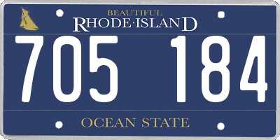 RI license plate 705184