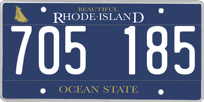 RI license plate 705185