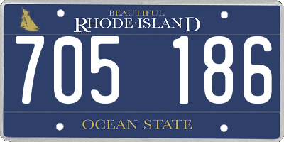 RI license plate 705186