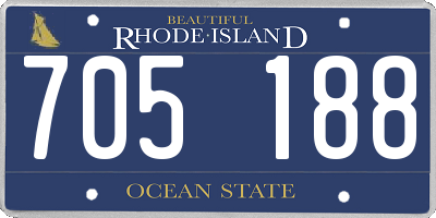 RI license plate 705188