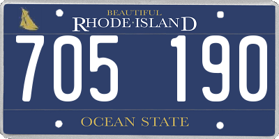RI license plate 705190