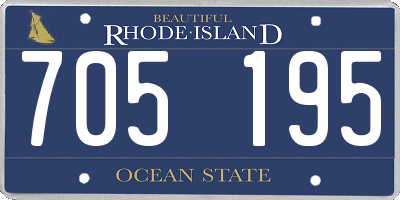 RI license plate 705195