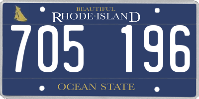 RI license plate 705196