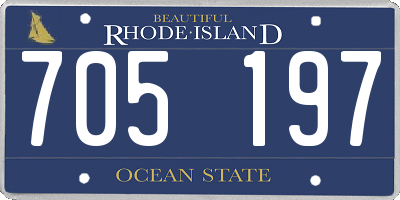 RI license plate 705197